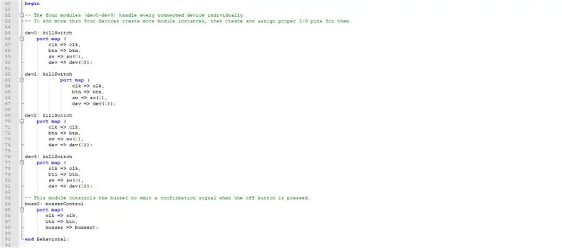 Repartição do Módulo Superior VHDL