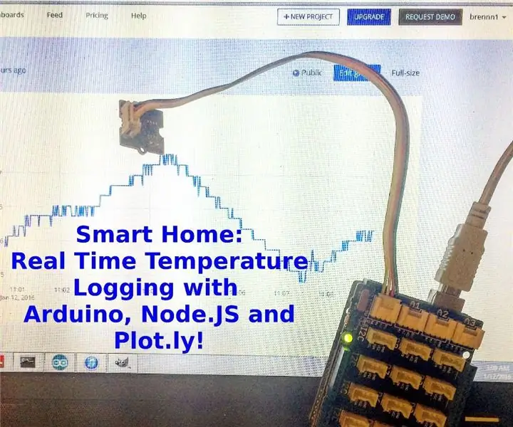 Arduino, NodeJS және Plotly көмегімен температураны нақты уақытта тіркеу!