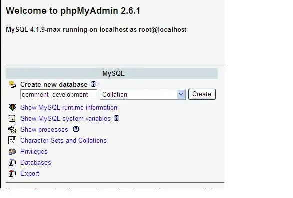 Tsim cov Database