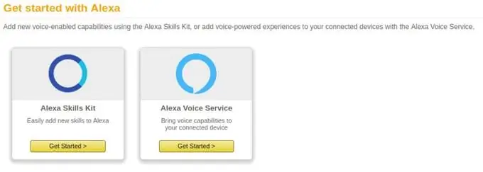 Oprettelse af en Alexa Skill og app