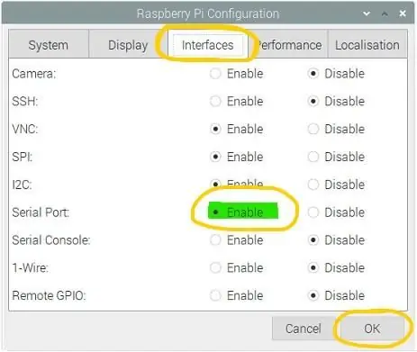 Paganahin ang Raspberry Pi Serial Port - Gamit ang GUI