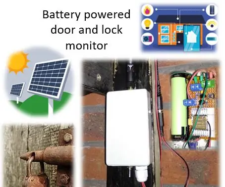 Sensor de fechadura e porta de galpão alimentado por bateria, solar, ESP8266, ESP-Now, MQTT: 4 etapas (com imagens)