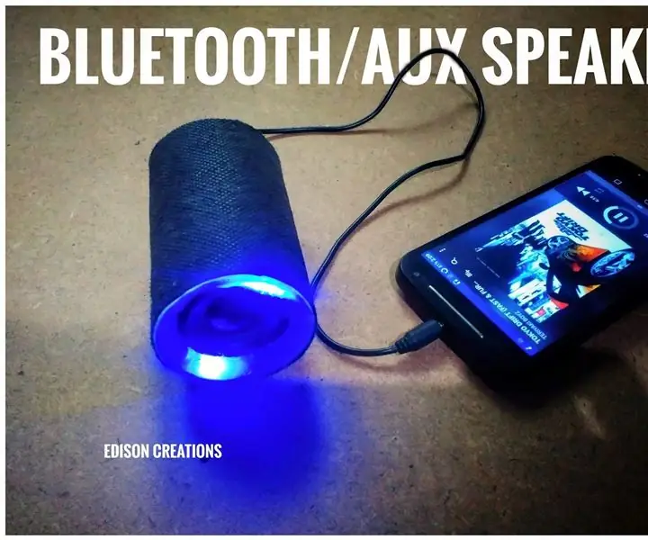 Comment faire un simple haut-parleur Bluetooth/aux: 6 étapes