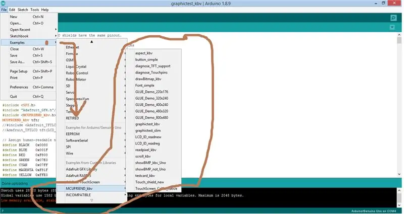 Kutubxonalardan dastur yuklash (grafik test)