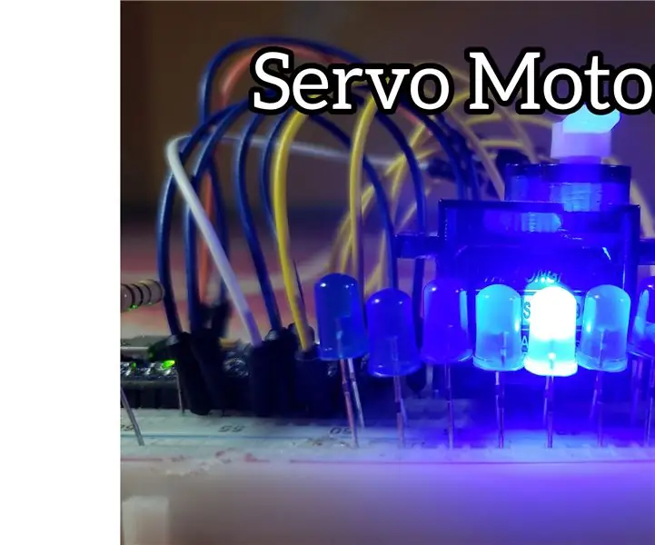 Serwomotor z 10 diodami LED: 5 kroków