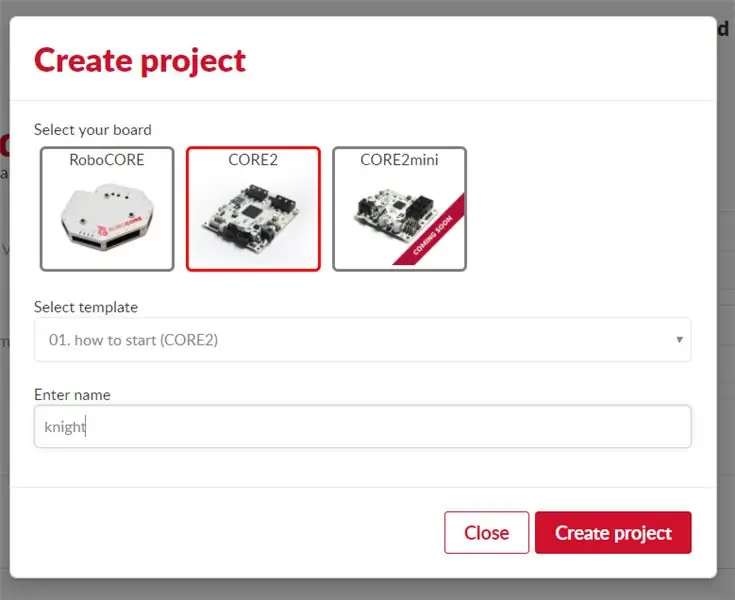 Modifica firmware robot predefinito