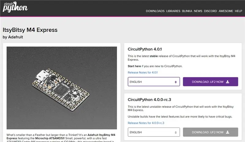 CircuitPython versiyasini yangilash