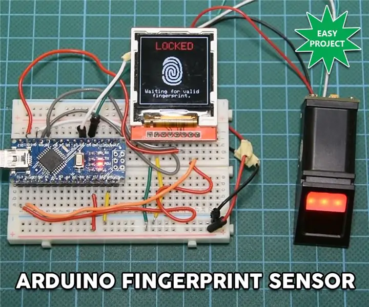 Výukový program snímača odtlačkov prstov Arduino: 6 krokov (s obrázkami)