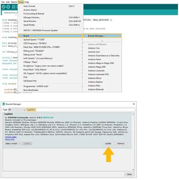 مطمئن شوید که کتابخانه های Arduino IDE شما به روز هستند