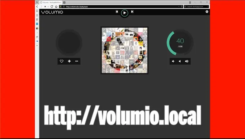 Użyj Volumio z przeglądarki internetowej