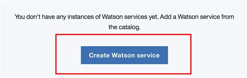 Configuration d'IBM Watson