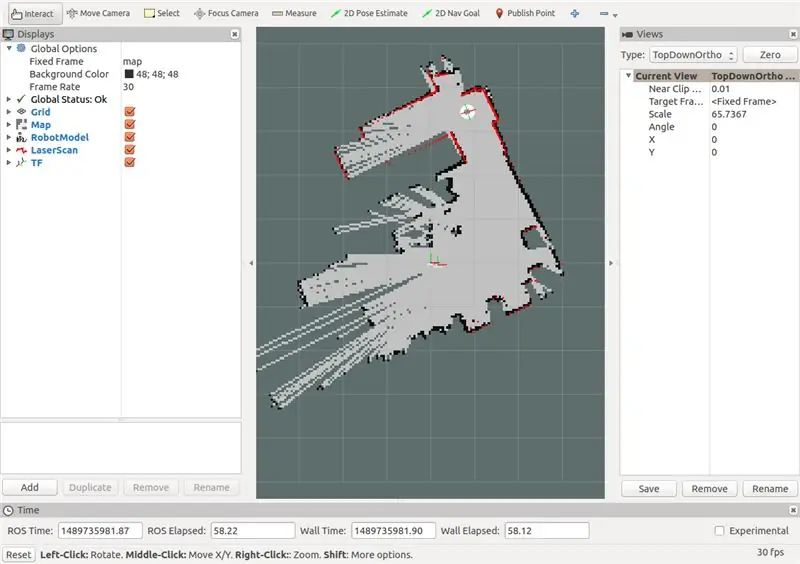 Inicie o software de mapeamento