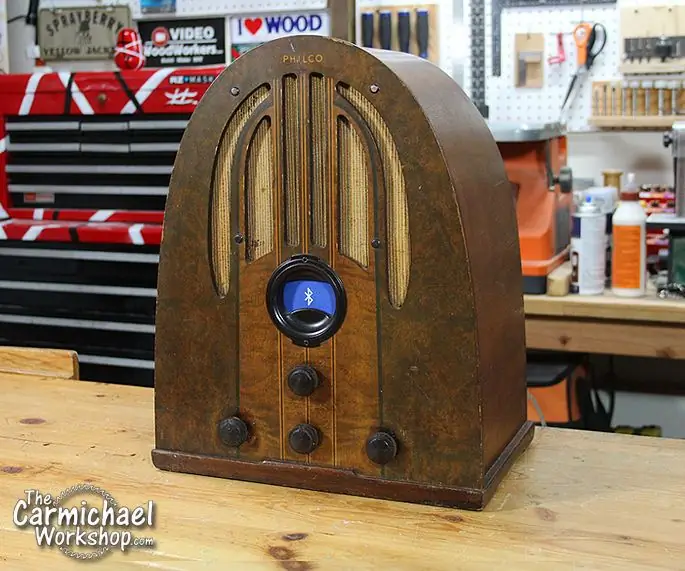 1937 Philco Bluetooth -luidspreker: 6 stappe (met foto's)