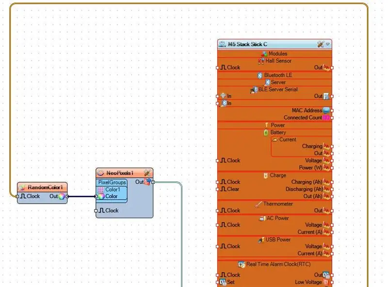 Dans les composants Visuino Connect