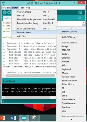 Isama ang Adafruit_NeoPixel.h Library