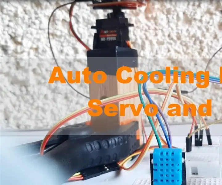 Авто муздатуу күйөрманы Arduino менен Servo жана DHT11 температура жана нымдуулук сенсорун колдонуп: 8 кадам