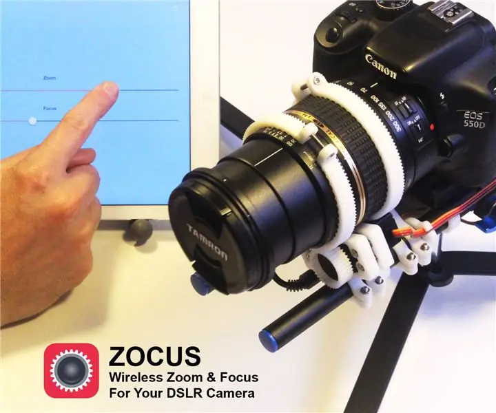 Zocus - bezdrátový zoom a zaostření pro vaši kameru DSLR: 24 kroků (s obrázky)