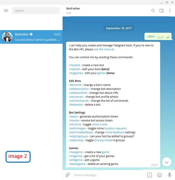 Создание бота Telegram