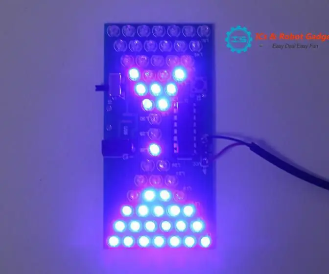 Hourglass Shape Flashing LED DIY ნაკრები: 8 ნაბიჯი