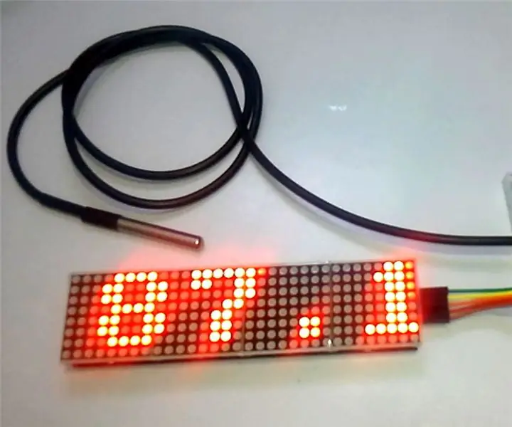 Matrix Led X4 MAX7219 + ESP8266 12E + DS18b20 érzékelő (hőmérséklet): 6 lépés