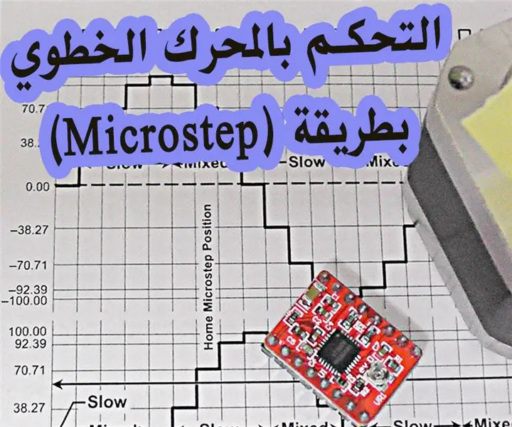 التحكم بالمحرك الخطوي (Stepper Motor) بطريقة (Microstep): 5 Steps