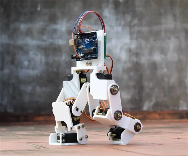 Arduino kontrolirani robotski dvonožac: 13 koraka (sa slikama)