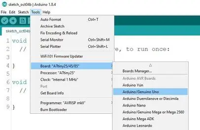 Programando o Attiny