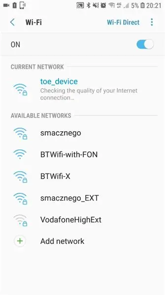 Ühendage WiFi-võrguga (Internet)