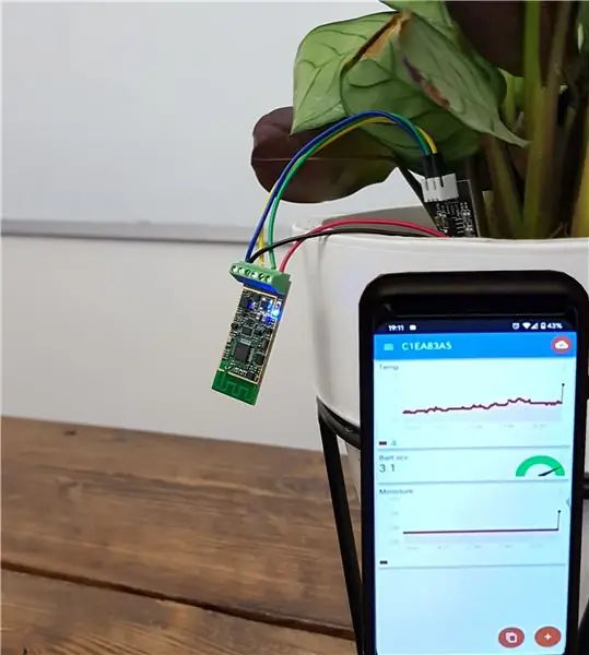 IOT WiFi Flower Moisture Sensor (ใช้พลังงานจากแบตเตอรี่)