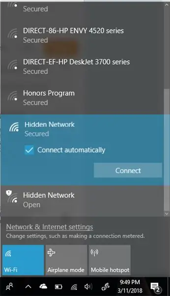 Povežite se s svojim skritim omrežjem
