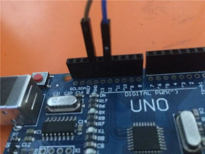 Connexion des fils à l'Arduino