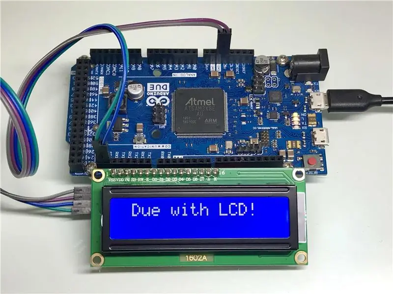 5V LCD էկրան Arduino Due 3.3V I2C- ով