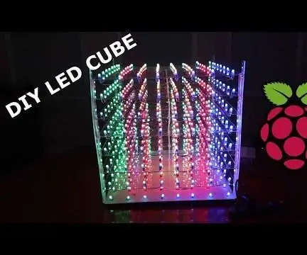 DIY 3D LED -kubus met 'n Framboos Pi: 6 stappe (met foto's)