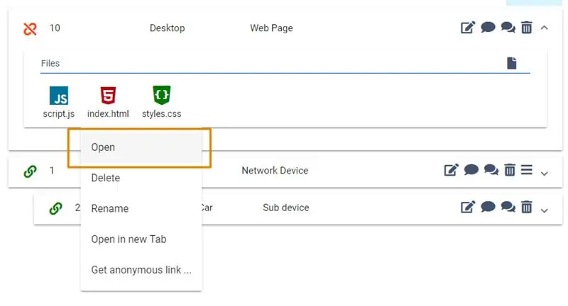 Web Sayfası Aygıtını Arabayı Kontrol Etmek İçin Yapılandırma 1/2