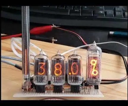 Nixie -termometer en higrometer met Arduino Nano: 6 stappe