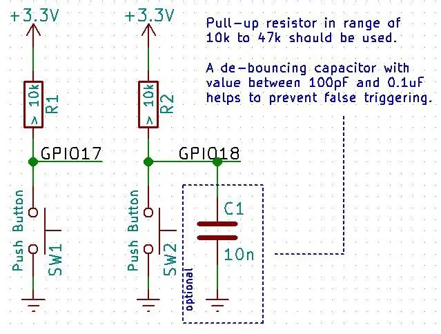 Kết nối các nút với Raspberry Pi Zero