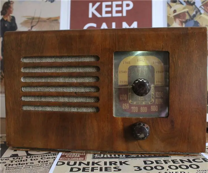 WW2 Radio Broadcast Time Machine: 13 koraka (sa slikama)