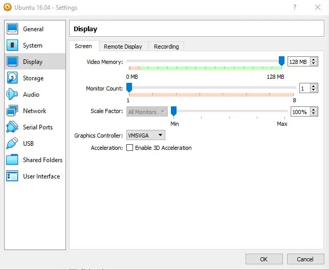 Ang pag-configure ng VirtualMachine