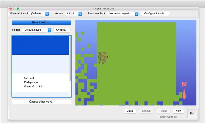 MC Edit 2 - Uw schematisch diagram in Minecraft brengen