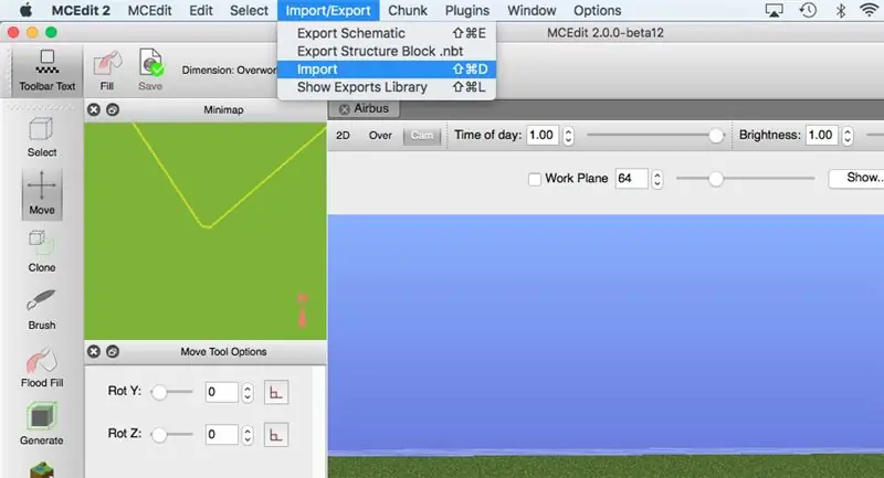 MC Edit 2 - Přenesení schematického diagramu do Minecraftu