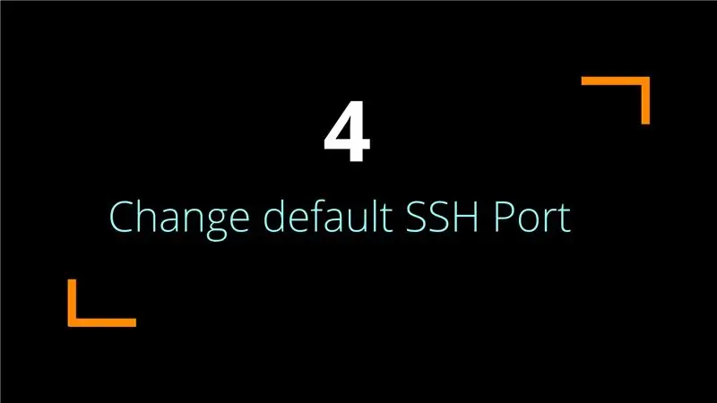 Suggerimento n. 4. Cambia porta SSH predefinita