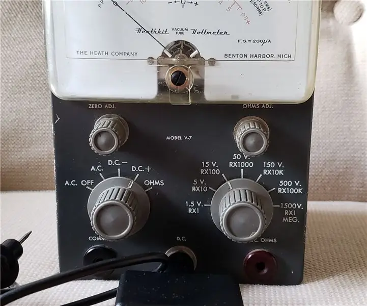 Heathkit V-7 VTVM remonts: 8 soļi