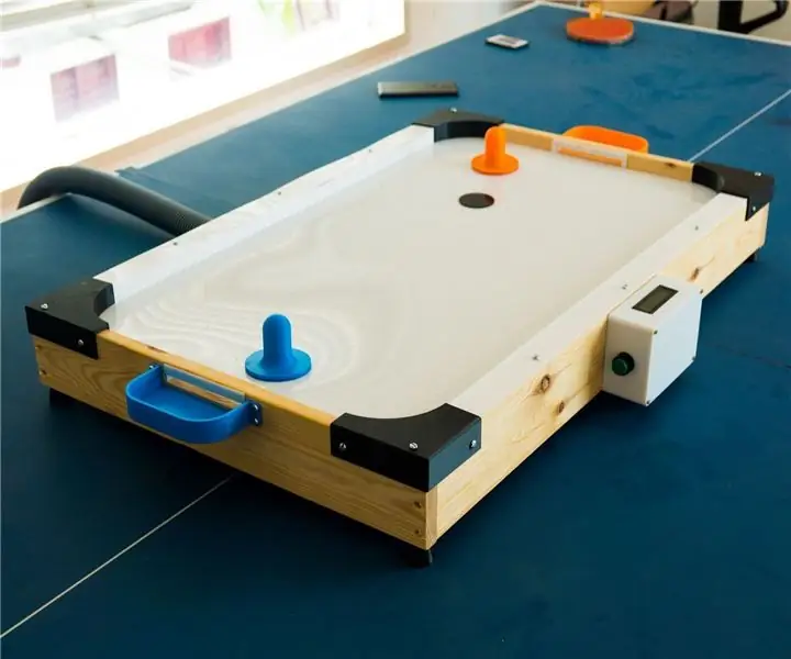 Mesa de air hockey de baixo custo faça você mesmo: 27 etapas (com fotos)