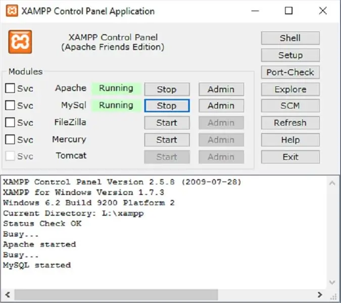 XAMPP– ის ინსტალაცია და გაშვება