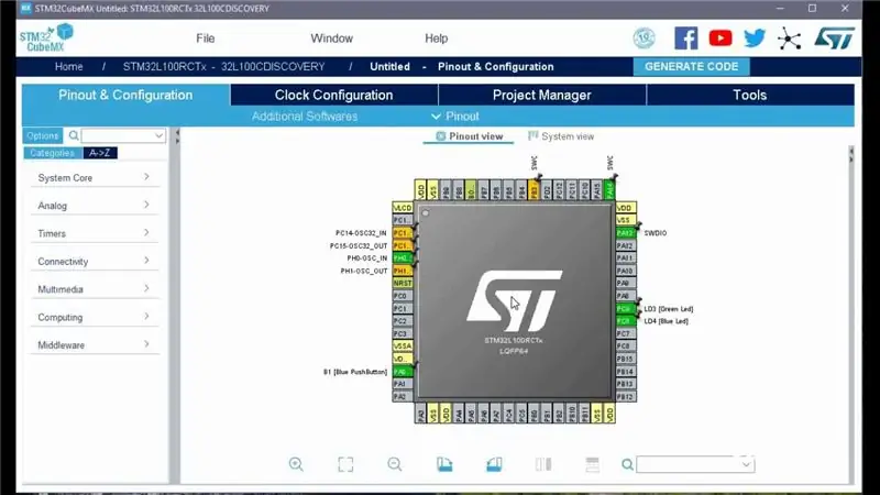 STM32L100 Knipper LED met behulp van Atollic TrueSTUDIO en STM32CubeMX