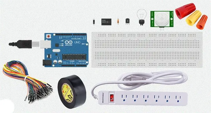 Rumlys styret ved hjælp af PIR -sensor og Arduino