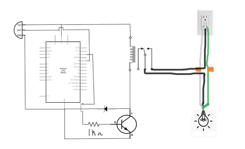 Luz de la habitación controlada mediante sensor PIR y Arduino