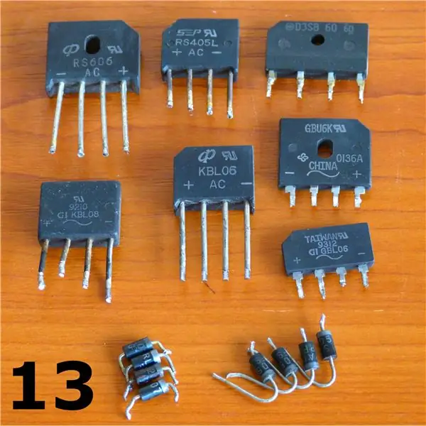 Rov qab Rectifier Diodes thiab Rectifier Bridges