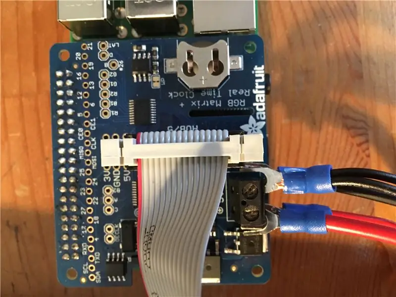 Connect Pi + Matrix Hat + LED Board