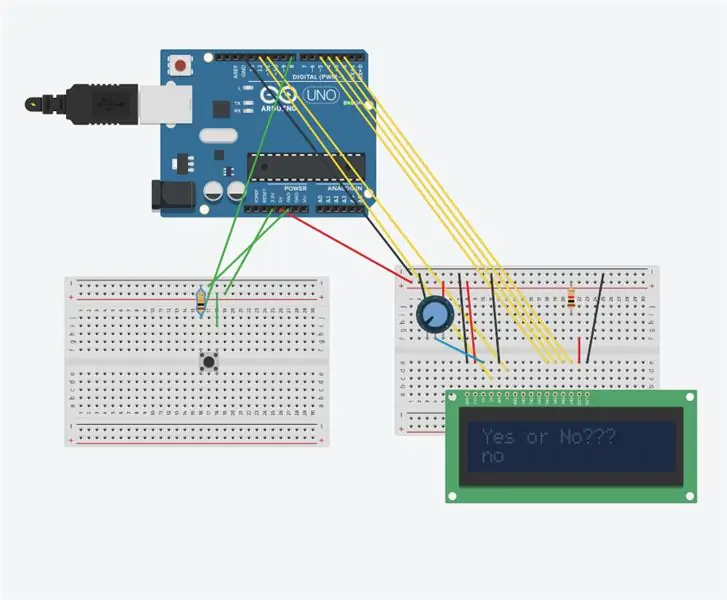 Evet/Hayır Buton Kontrollü LCD